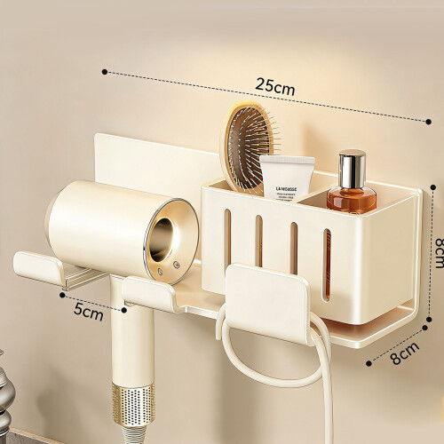 Removable Waterproofed Hairdryer Shelf-Dark Grey 2 2