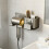 Removable Waterproofed Hairdryer Shelf-Dark Grey 2 5