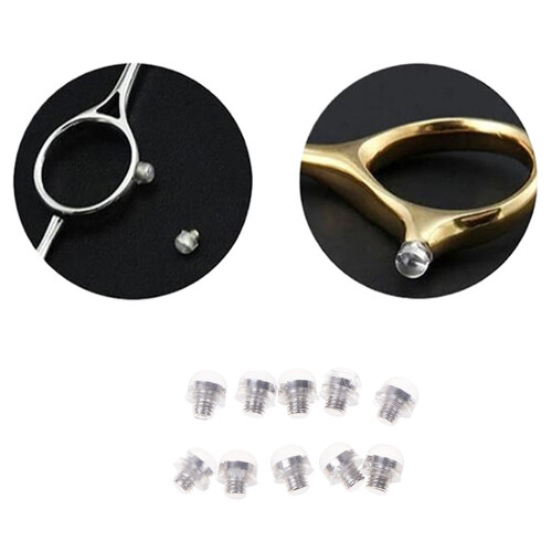 10Pcs Scissors Silencers Rubber Noise Reducers-Clear 2