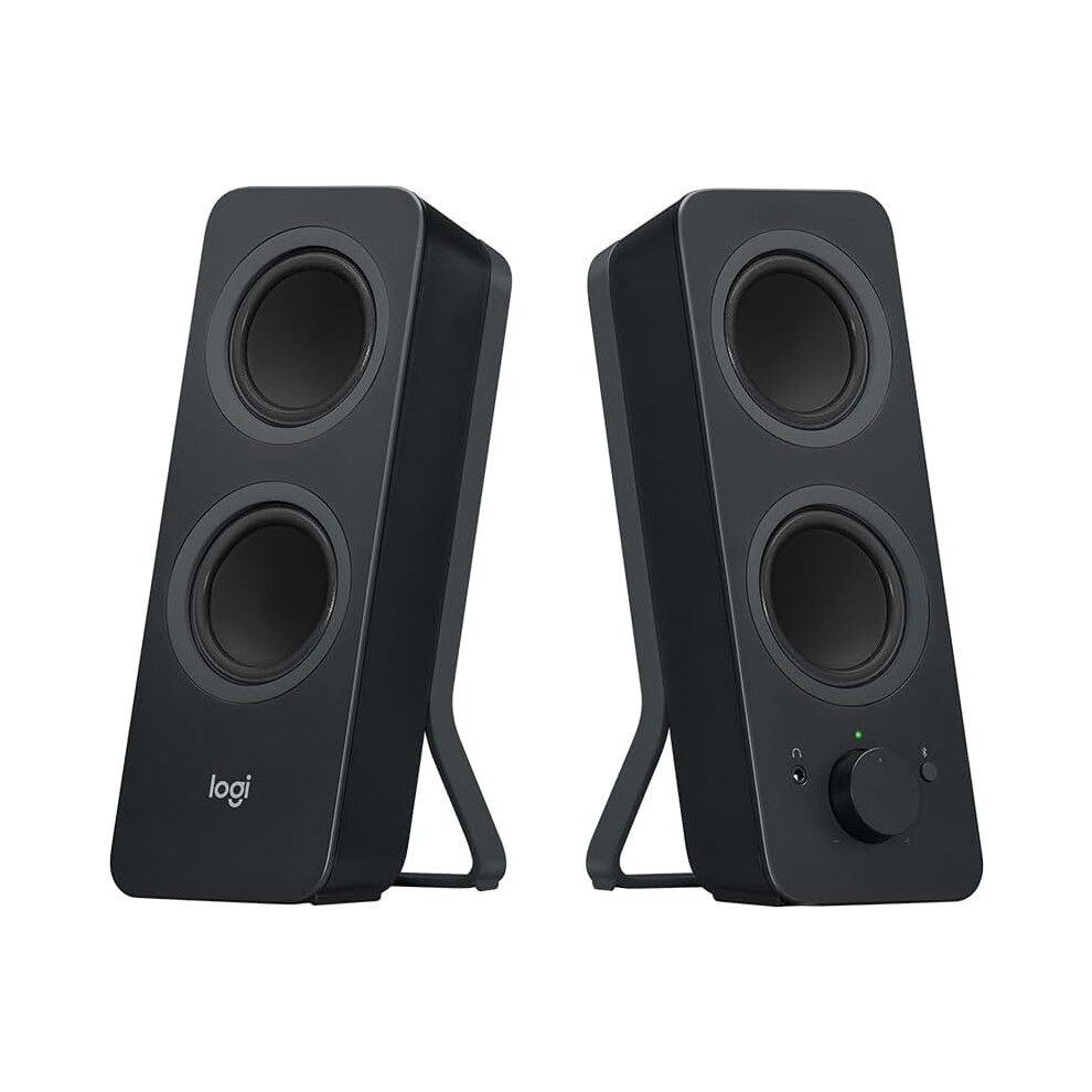 Logitech Z207 Wireless Bluetooth Pc Speakers, Stereo Sound, 10 Watts Peak Power, 3.5Mm Audio Input, Headphone Jack