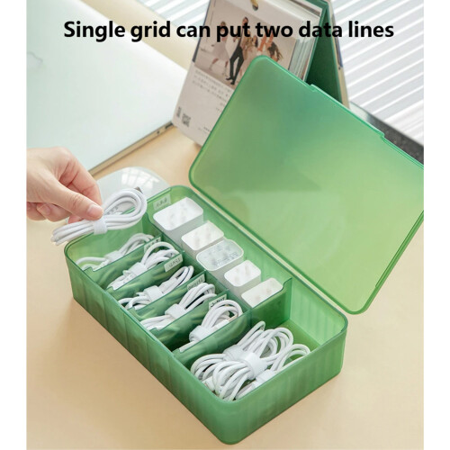 Clear Phone Cable Management Box Wire-Transparent color 2