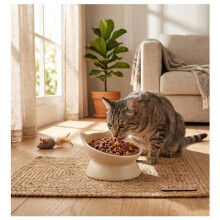 Fressnapf für Katzen - EDEN - Filou - Emaille-Keramik - 140 ml - Ergonomisch rund gelb