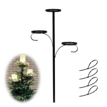 Black 3-Tier Tree Topper Candle Candelabra