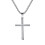 Crucifix Pendant Necklace Adjustable Titanium Steel 1