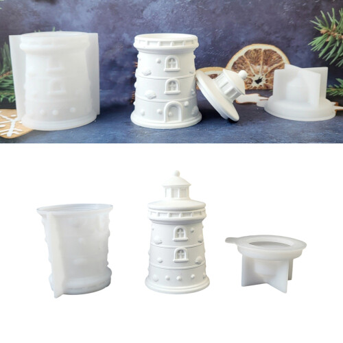 Creative Silicone Lighthouse Jar Mould For Epoxy Resin Projects 1