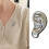 Broche d'oreille en alliage fabriquée à la main, Badge,-Or 3