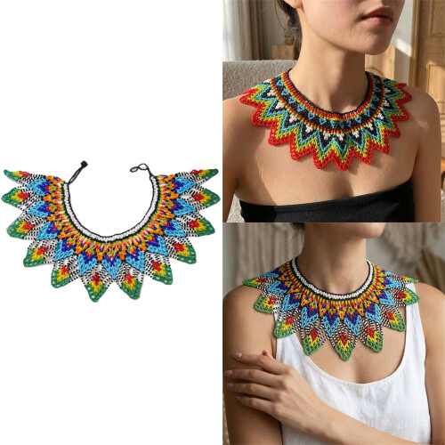 Overdreven Multi Strand Bead Ketting Statement Sieraden-Y0313 1 2