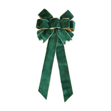 Velvet Christmas Bow with Gold Edge 60x27cm