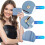 RFID-Blocking Leather Wallet for Women Blue/Grey Small 4
