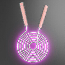 (Pink light) Glowing Jump Rope Adjustable 2.8m Light Up Skipping Rope