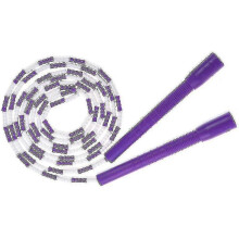 (Purple) Jump Rope - Soft Beaded Segment Skipping Rope - Adjustable Tangle-free Fancy Rope For Workout Changzhao