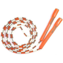 (Orange) Jump Rope - Soft Beaded Segment Skipping Rope - Adjustable Tangle-free Fancy Rope For Workout Changzhao