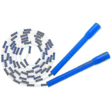 (Blue) Jump Rope - Soft Beaded Segment Skipping Rope - Adjustable Tangle-free Fancy Rope For Workout Changzhao