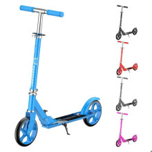 Patinete Infantil e Adolescente - FOXSPORT - Dobrável - Diâmetro da roda 20cm - Guidão Ajustável em 3 Níveis - Carga 90 kg - Azul