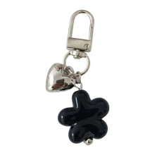 Sweet Miniature Keychain Alloy Resin Lightweight Bag-Black