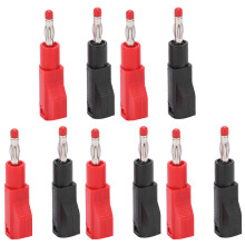 Ensemble de 5 connecteurs banane télescopiques en PVC 4 mm rouge/noir U39
