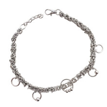 Bold Round Link Necklace Eye Catching Fringe Embellishment
