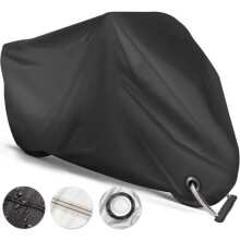 Plachta na motorku 265 x 105 x 125 cm, vodeodolná a UV odolná, s 2 kľúčovými dierkami, čierna