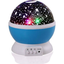 Projecteur d’étoiles à quatre couleurs LED, rotation automatique, projection à 360 degrés pour chambre enfant