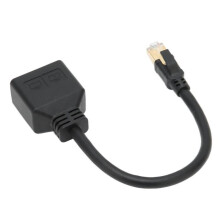 Adattatore splitter RJ45 a 2 porte, prolunga per cavo Ethernet, connessione stabile e durevole