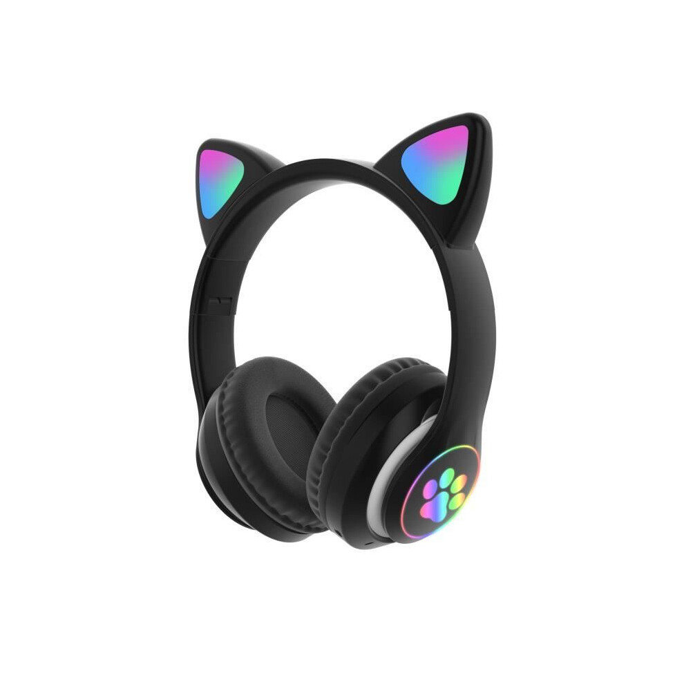 Wireless Led Bluetooth Headset, Rechargeable Foldable Gaming Headset With Built-In Microphone, Original Gift Black 6083684958847
