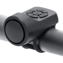 Universele USB-oplaadbare elektrische fietsclaxon, 4 geluidsstanden, luid alarm, zwart