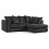 Furniture 786 Plush Velvet 4 Seater Right Hand Corner Sofa Black 1