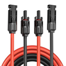 Predlžovací kábel MC4 samec/samica AWG12 4 mm² 2 x 5 m červený/čierny IP67 pre solárne panely