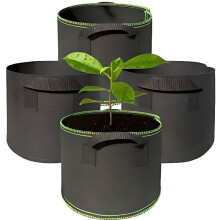 4-teiliger Pflanzsack aus Stoff mit Griff, Textilblumentopf für drinnen und draußen, Gartenarbeit und Balkon, 5 Gallonen