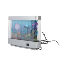Aquarium-Tischlampe mit simuliertem Fischbecken, dekoratives Nachtlicht, virtueller Ozean, dynamisch