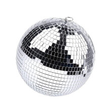 Disco-Hängeleuchte aus silbernem Spiegel mit Aufhängering für Lichteffekte, Partydekoration, Heimdek