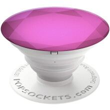 Supporto e impugnatura pieghevole per telefoni e tablet - Fucsia metallizzato effetto diamante