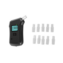 Alcootest de haute précision avec entrée d'air amovible, écran LCD et 10 embouts buccaux inclus.