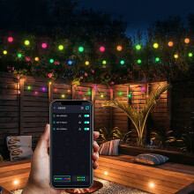 RnemiTe-amo Mart LED-stripverlichting, slimme LED-lichtbalk met leerlook, 15 miljoen kleuren, app-bediening en muzieksynchronisatie voor slaapkamer,