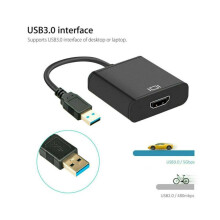 HD 1080P HDMI auf USB 3.0 Videokabel-Adapterkonverter passend für PC, Laptop, HDTV und LCD-Fernseher