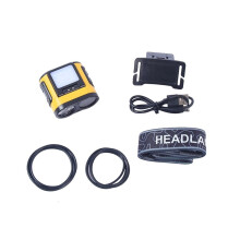 Stirnlampe mit LED-Kamera, wasserdicht, wiederaufladbar, Angellampe, Campinglampe, Dual-Light-Sensor