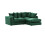 Furniture 786 Plush Velvet 4 Seater Right Hand Corner Sofa Green 2