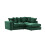 Furniture 786 Plush Velvet 4 Seater Right Hand Corner Sofa Green 1