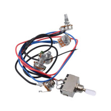 Lp Electric Guitar Pickups Wiring Harness Kit 2T2V 500K Pots 3 Way With Jack For Dual Humbucker Les Pual Style Guitar Replacements,