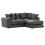 Furniture 786 Plush Velvet 4 Seater Right Hand Corner Sofa Grey 1