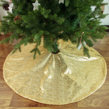 Jacenvly Grinch Weihnachtsbaumdecke mit Pailletten, Baumunterlage, Weihnachtsschmuck, passend zur Grinch-Dekoration, für die Weihnachtsfeier zu Hause