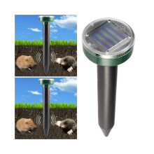 Outdoor Solar Powered Ground Rodent Mole Pest Mice Mouse Rat Ultrasonic Repeller