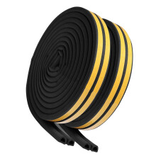 0.4x0.2 Inch Window Weatherstrip 12m Black EPDM