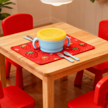 Silicone Cover Baby Plate Blue
