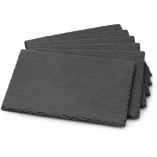 True Face 6 Pack Natural Slate Cheese Serving Board Paltter 1