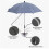 360 Adjustable Baby Stroller Parasol 75cm Blue 4