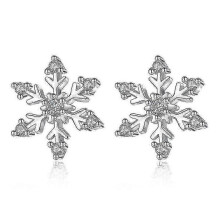 Earrings 3pcs Snowflake Stud Earrings for Women Silver Plating Earrings