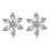 Earrings 3pcs Snowflake Stud Earrings for Women Silver Plating Earrings 1