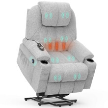 YONISEE Lift chairs recliners for elderly,Recliner Chair with Massage and Heat, Extended Footrest, Heavy Duty Dual Motor Large Living Room USB Port,