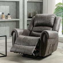 ModernLuxe Power Lift Recliner Chair Luxurious Breathable Leather Recliner Massage, Heat, Comfort and Big Size. Heavy Duty Electric Faux Leather